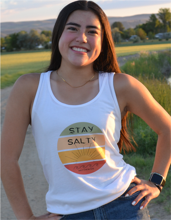 Stay Salty Tank - White
