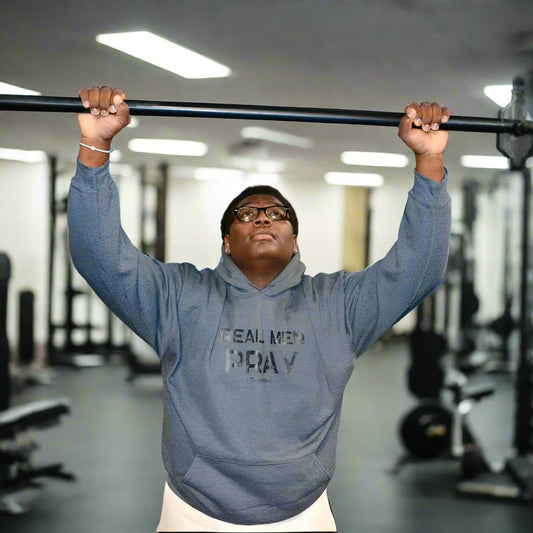 Real Men Pray Hoodie - Dark Gray