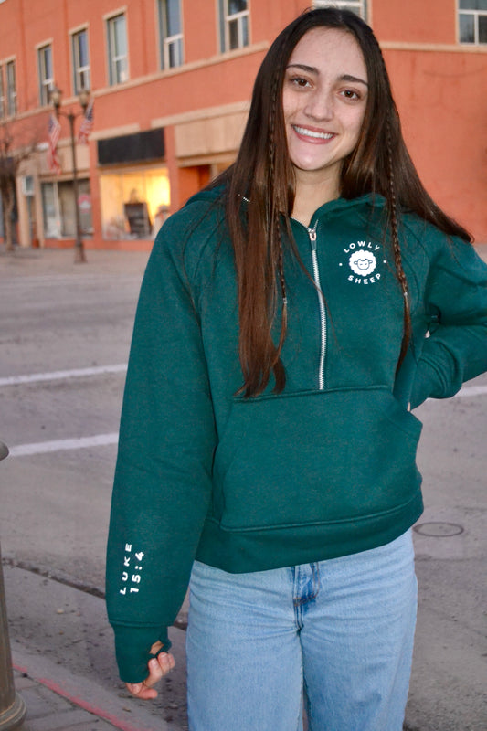 Logo - 1/4 Zip Sweatshirt - Green