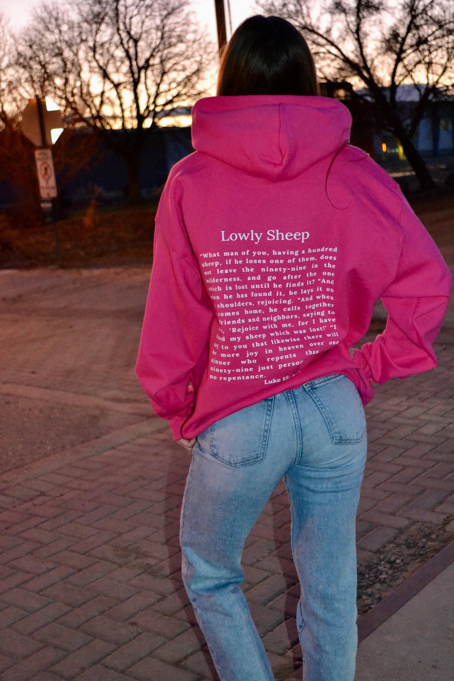 Lowly Sheep Logo Hoodie - White